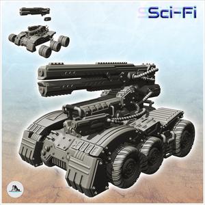 Combat vehicle Six-wheeled Sci-Fi fighting vehicle with laser cannon (18) - Future Sci-Fi SF Post apocalyptic Tabletop Scifi