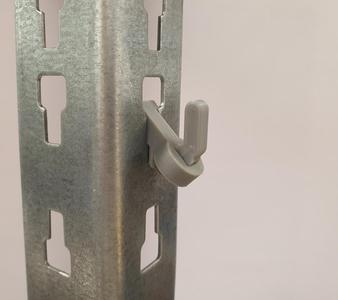 Coat hanging hook for metal storage rack