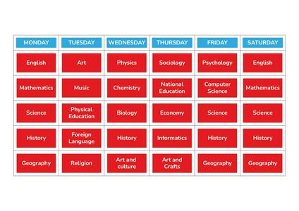 Customizable Schedule Board