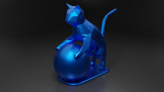 Cat play with Ball
