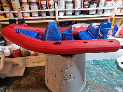 Nice inflatable boat for playing in the bathtub or pool