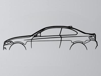 BMW M4 Silhouette Wall Art