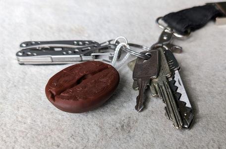Coffee bean keychain