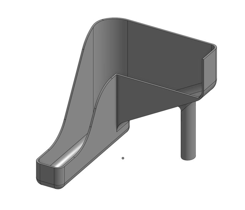 Slim waste chute (poop chute) for P1P - No supports needed - tried and tested