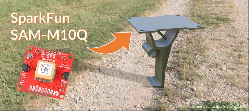 GPS sensor clip (XRP Robot)