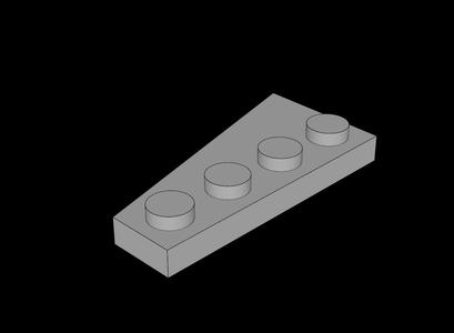 Lego Compatible (41769.dat) Wing  2 x  4 Right