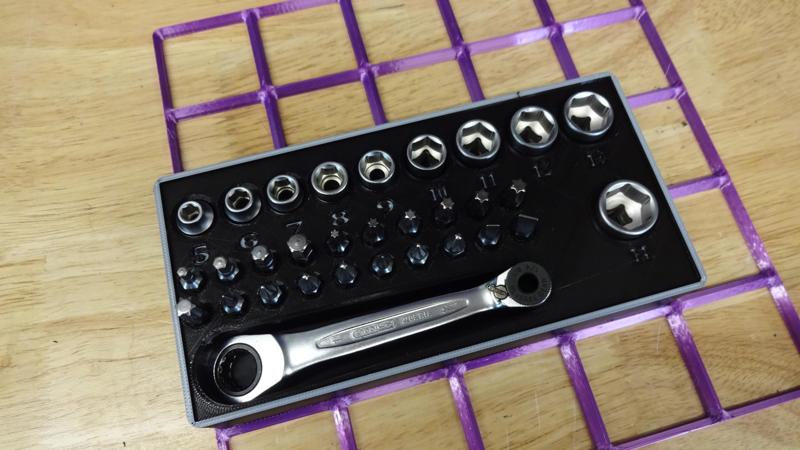 Gridfinity  KS Tools 918.3050 1/4 ratchet stahlwerk wurth