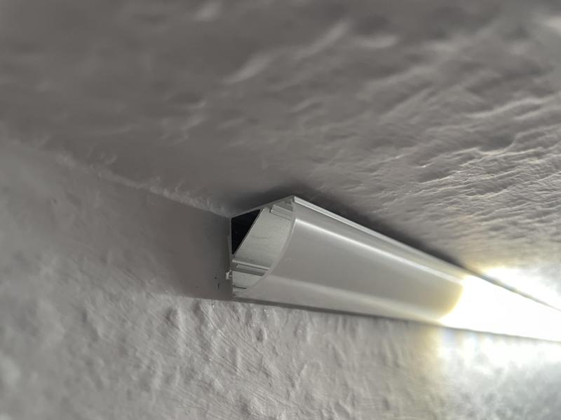 LED profile v shape end cap