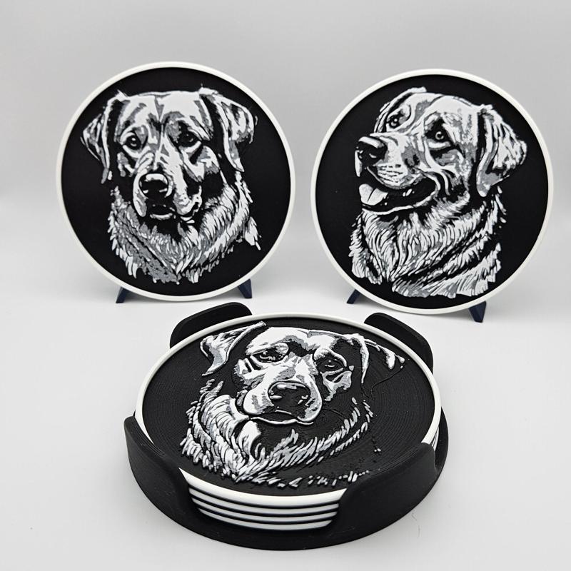 Golden Retriever Coaster Set - Hueforge