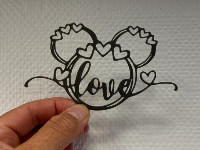 Decor Minnie silhouette love art - Disney