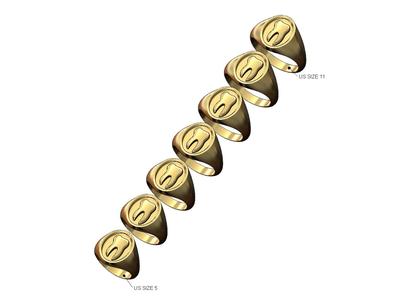 Tooth dentist oval signet ring US sizes 5to11 3D print model