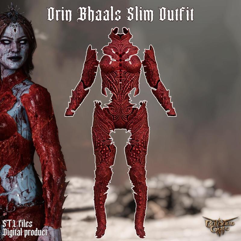 Orin the Red Bhaals Slim Fantasy Outfit