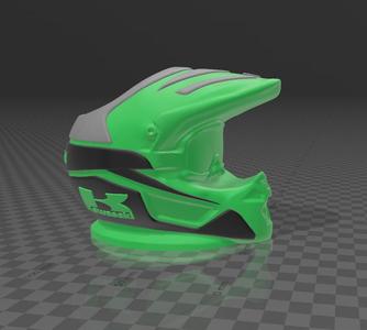 matte kawasaki nost3d motocross helmet