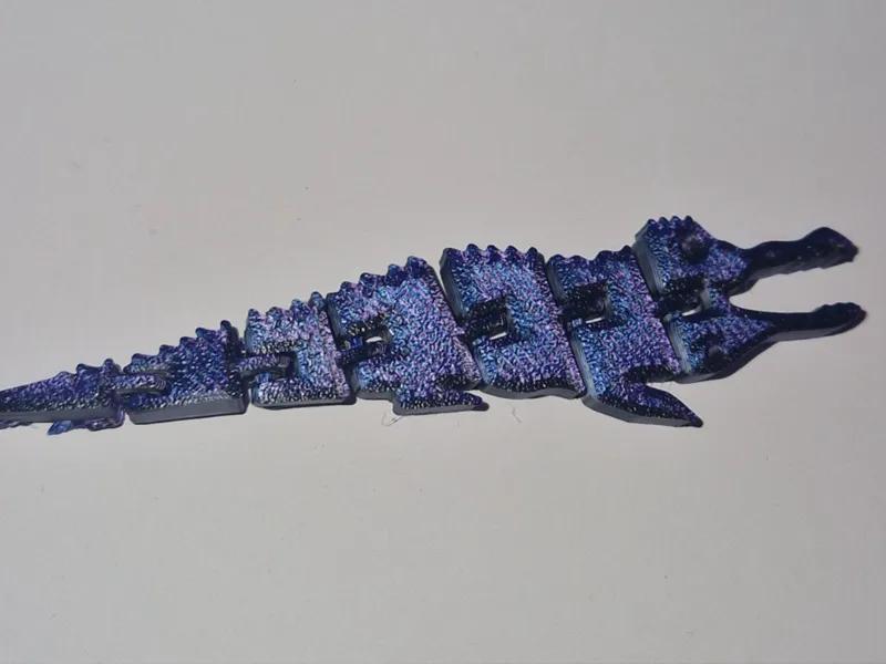 articulated crocodile for keychains and games