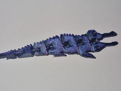 articulated crocodile for keychains and games
