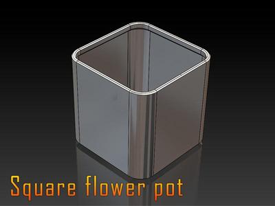 Square flower pot