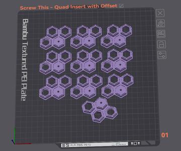 Screw This - Quad Insert with Countersunk Hole