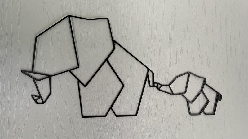 Baby Elephant With Mum Wall Art