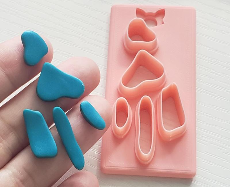 "Jasmin" Abstract Organic Clay Earring Cutter