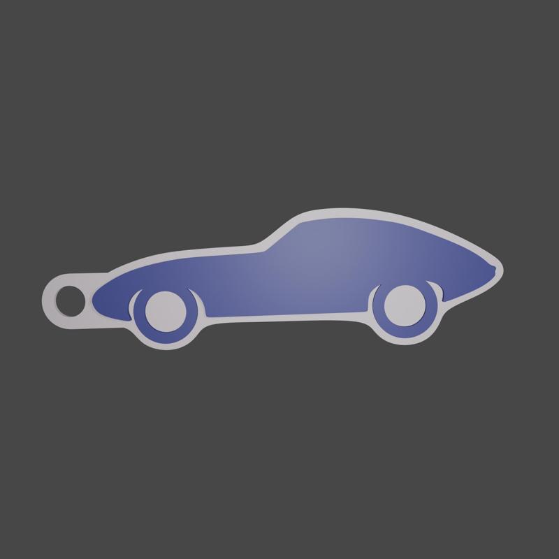 Jaguar E Type Keychain