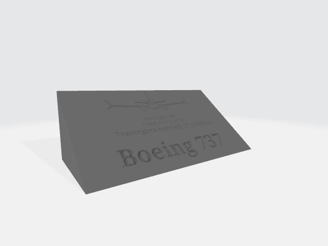 Boeing 737 Info Plaque