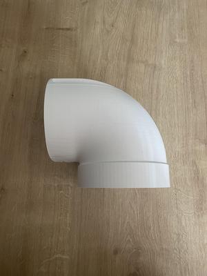 90° adapter for corrugated pipe parametric