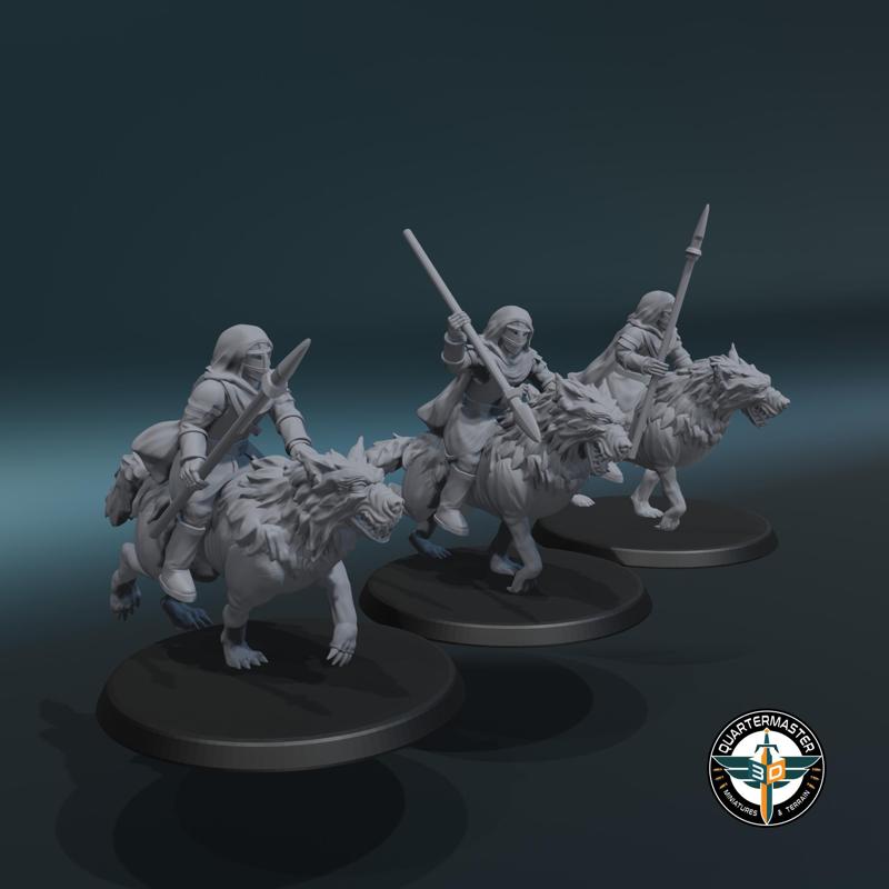 Fantasy Rangers / Scouts / Lancer Wolf Riders (Set 2)