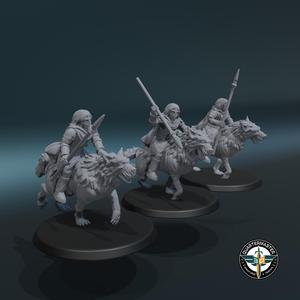 Fantasy Rangers / Scouts / Lancer Wolf Riders (Set 2)