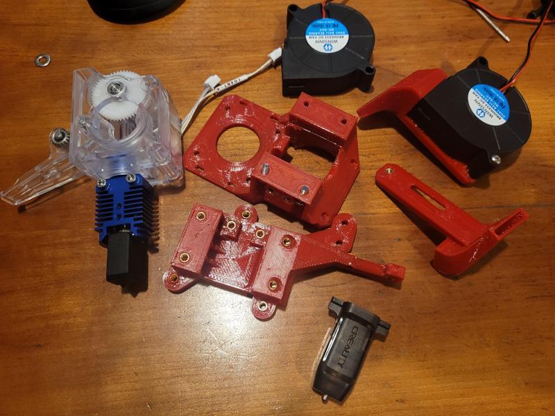 CR-10V2/V3 K3D BMG+ Ender 3 style Chinese high speed hothead+two 5015 fan