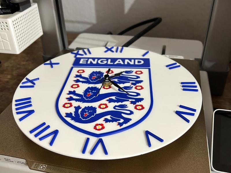 England clock with holder