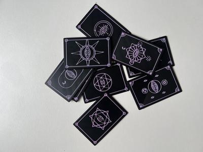 Cards with magic symbols