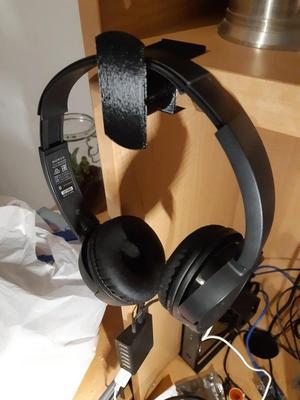 Headphone Hook for 25mm thick timber shelving