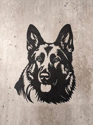2D German Shepherd Wall Art