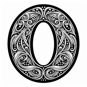 Frottage creation: letter O (version 2)