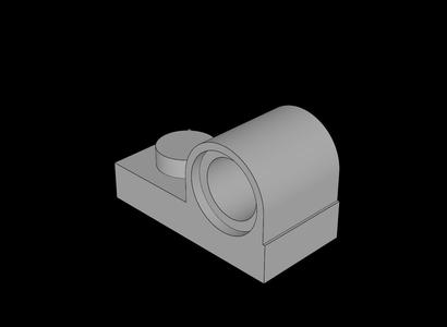 Lego Compatible (11458.dat) Plate  1 x  2 with Offset Peghole