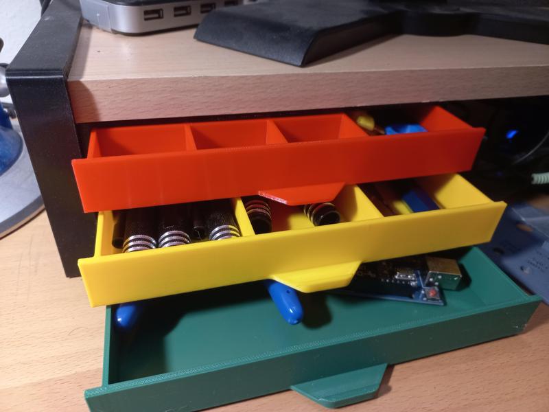 Monitor stand drawers