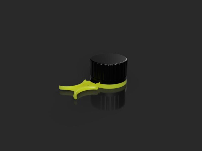 Encoder knob with finger hook