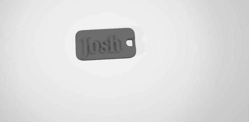 Custom whistle with the name Josh