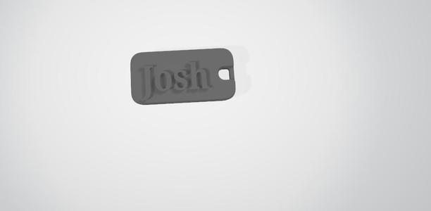 Custom whistle with the name Josh