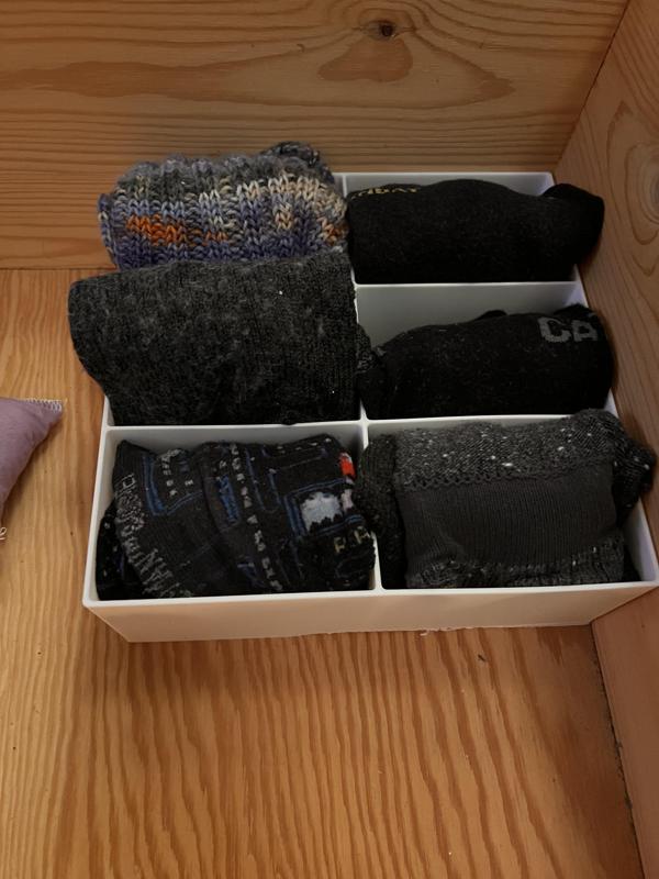 Box for rolled socks (Marie Kondo Style)