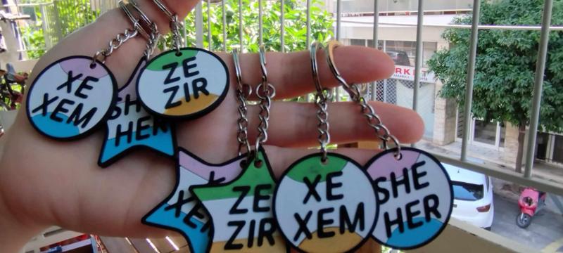 LGBTQ Pronouns Keychains 3mf included