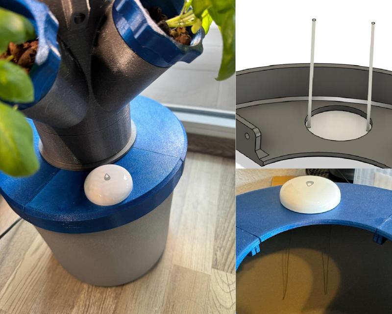 Hyrdoponic Tower Lid 240mm Aqara Water Sensor - Easy & smart water level notifications