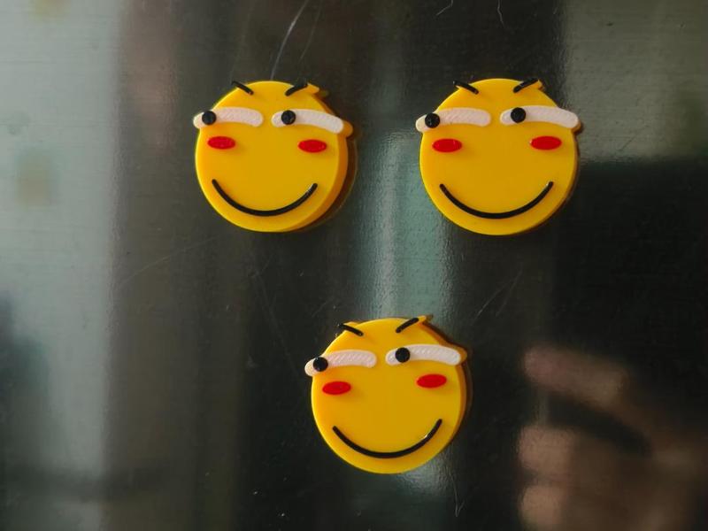 Funny Face Emoticon Refrigerator Magnet