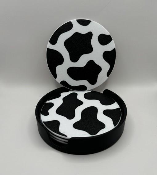 Cow Pattern Coaster Set