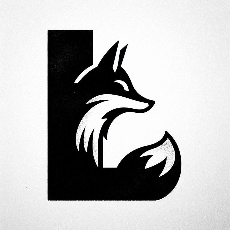 Fox alphabet: Letter L (version 1)