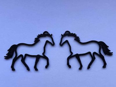 Horse Earrings Silluete