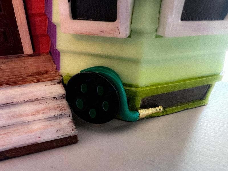 Miniature Hose Reel for dollhouse/models