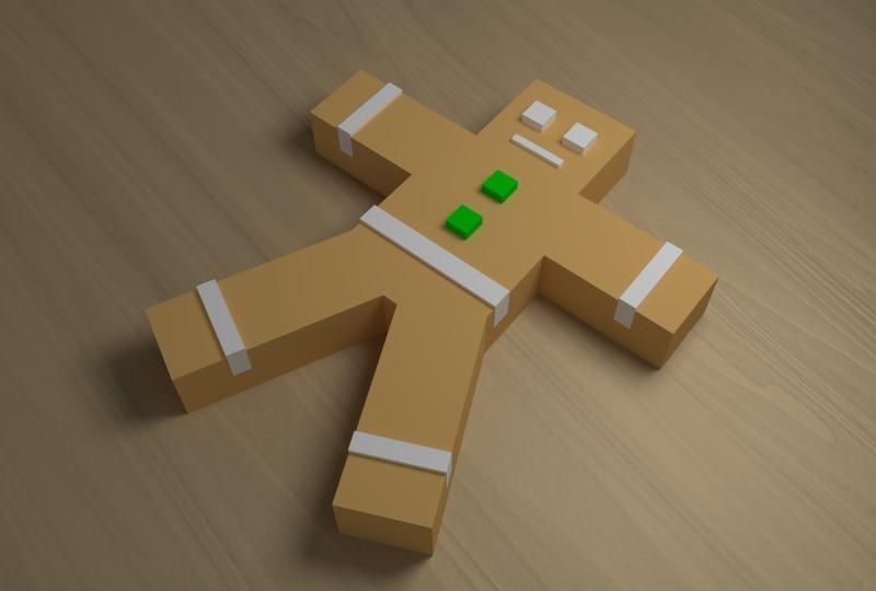Low Poly Gingerbread Man