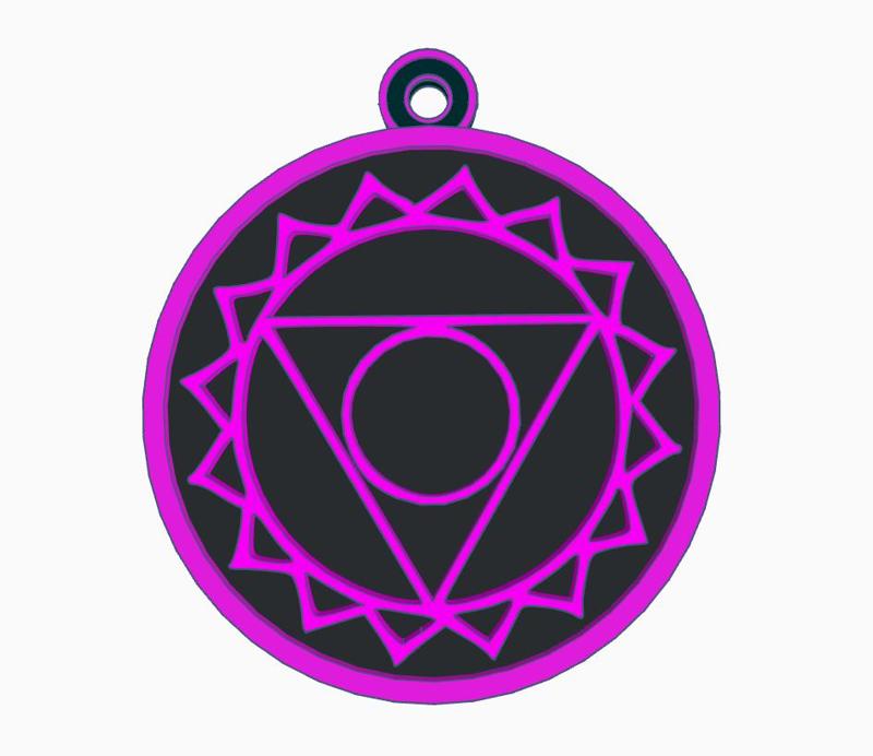 throat chakra key ring - Vishuddha  keychain hinduism