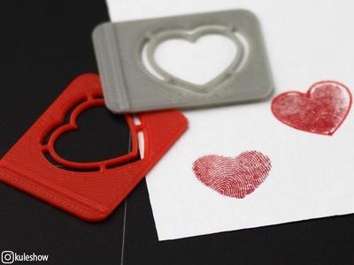 Heart drawing template